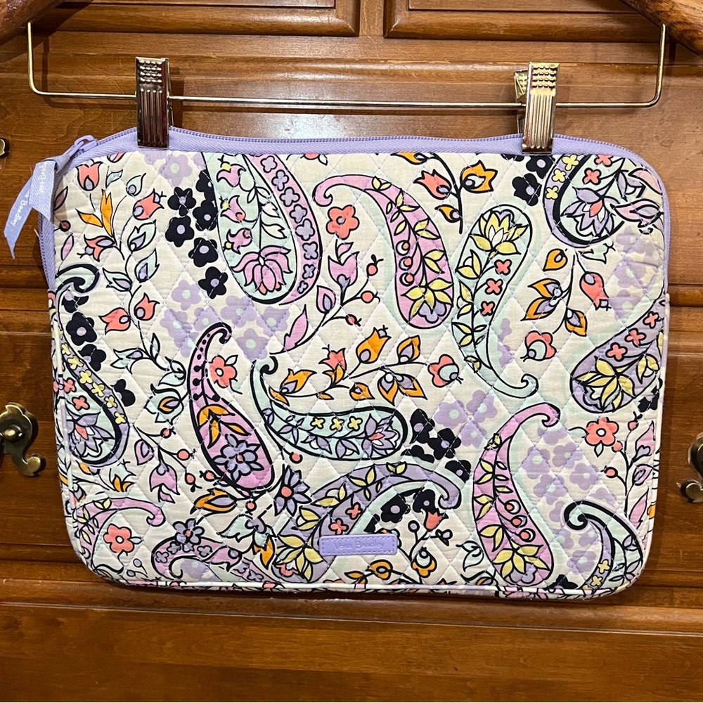 Vera Bradley Padded Laptop Sleeve Meddalena Paisley Soft